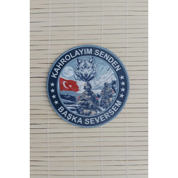 kahrolayim senden baskasi seversem 3d tpu termoplastik silikon kabartma nakis islemeli arma patch pec