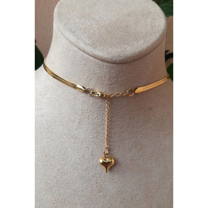 kalpli tasarim italyan zincirli beyaz incili tasli altin renkli kaliteli paslanmaz celik kolye stainless stell