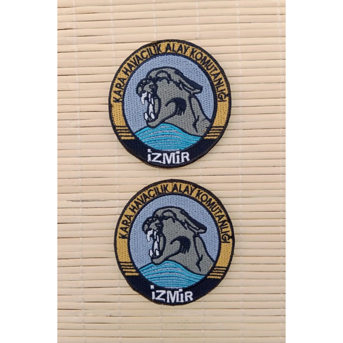 kara havacilik alay komutanligi izmir yazili nakis islemeli arma pec patch