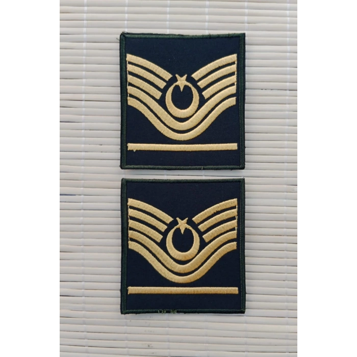 Kara Kuvvetleri Astsubay Bascavus Dahili ve Harici Haki Bez Nakis Kol Rutbe