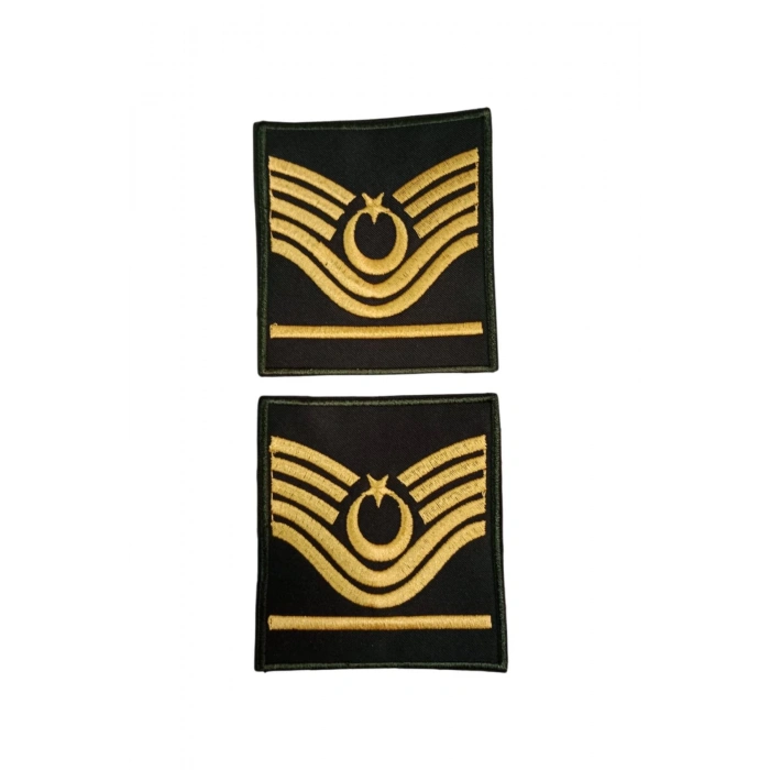 Kara Kuvvetleri Astsubay Bascavus Dahili ve Harici Haki Bez Nakis Kol Rutbe