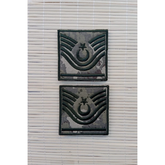 kara kuvvetleri astsubay bascavus kamuflaj renkli nakis kol rutbe