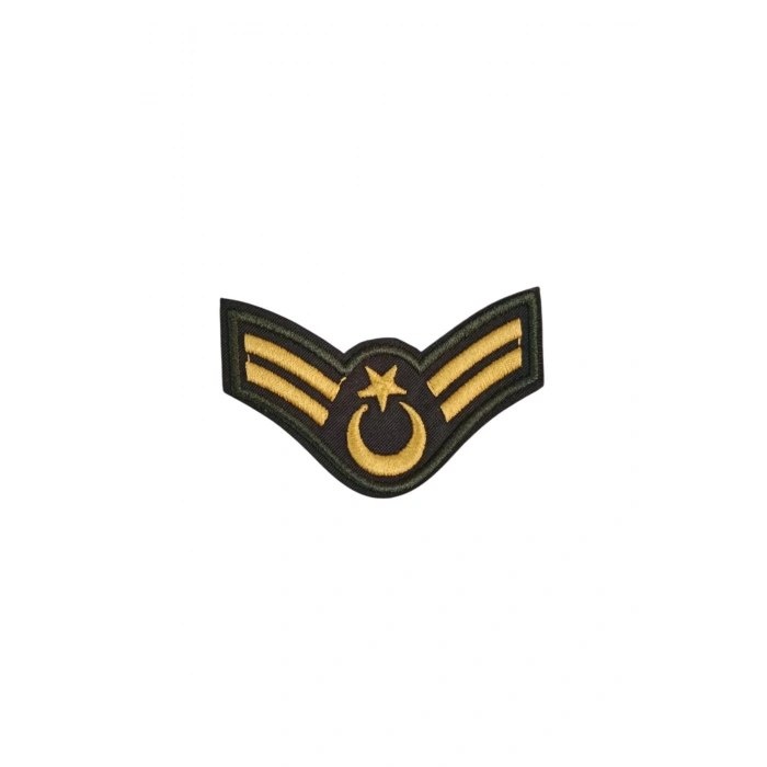 Kara Kuvvetleri Astsubay Cavus Dahili ve Harici Haki Bez Nakis Kol Rutbe