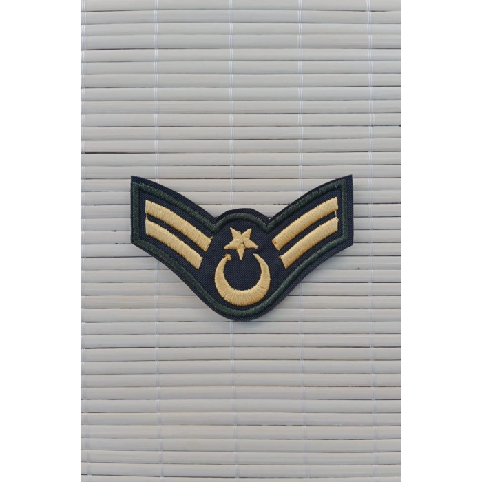 Kara Kuvvetleri Astsubay Cavus Dahili ve Harici Haki Bez Nakis Kol Rutbe