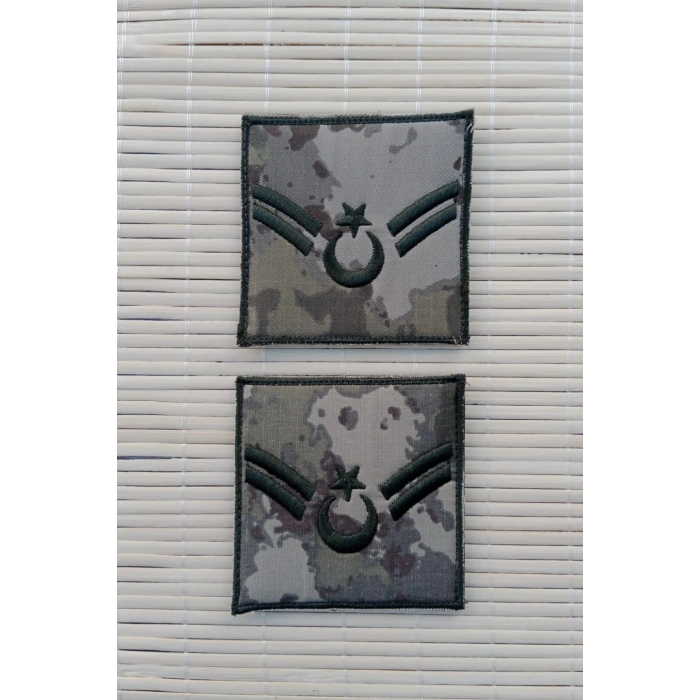 kara kuvvetleri astsubay cavus kamuflaj renkli nakis kol rutbe