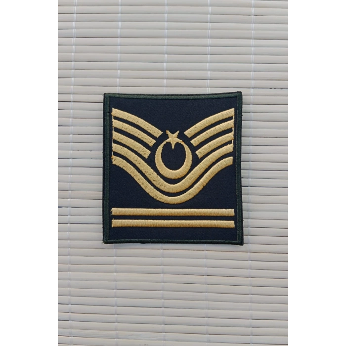 Kara Kuvvetleri Astsubay KıdemliBascavus Dahili ve Harici Haki Bez Nakis Kol Rutbe