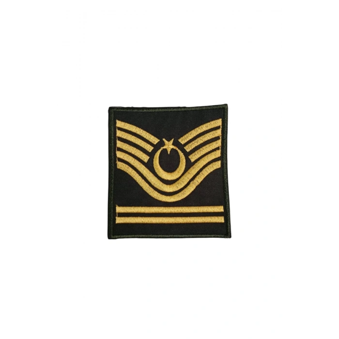 Kara Kuvvetleri Astsubay KıdemliBascavus Dahili ve Harici Haki Bez Nakis Kol Rutbe