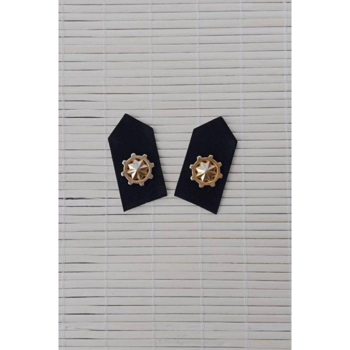 kara kuvvetleri baruti siyah kumas bakim astsubay harici yaka spoleti