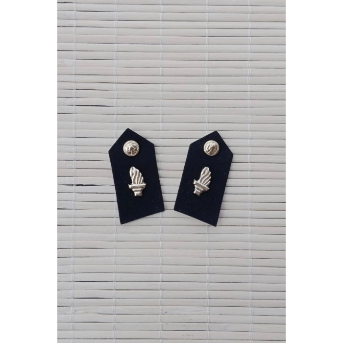 kara kuvvetleri baruti siyah kumas personel subay harici yaka spoleti