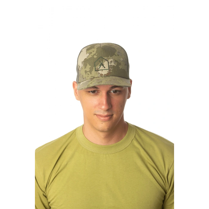 kara kuvvetleri kamuflaj renk kokartli fileli nakis islemeli arka tarafi ayarlamali yazlik piyade er sapka kep