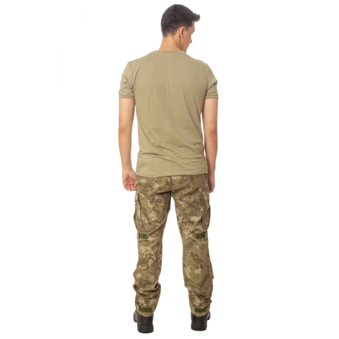 kara kuvvetleri kamuflaj renkli 8 cepli bamsi model kargo cepli airsoft outdoor taktik pantolon kisa kollu subay astsubay uzman cavus rutbeli fanilasi tisort