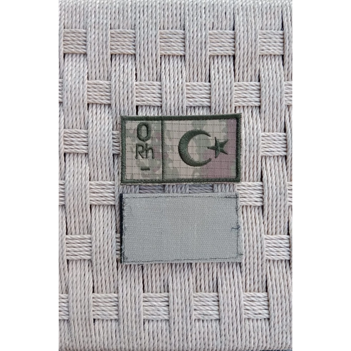 kara kuvvetleri kamuflaj renkli nakis islemeli 0 rh - kan gruplu arma patch pec
