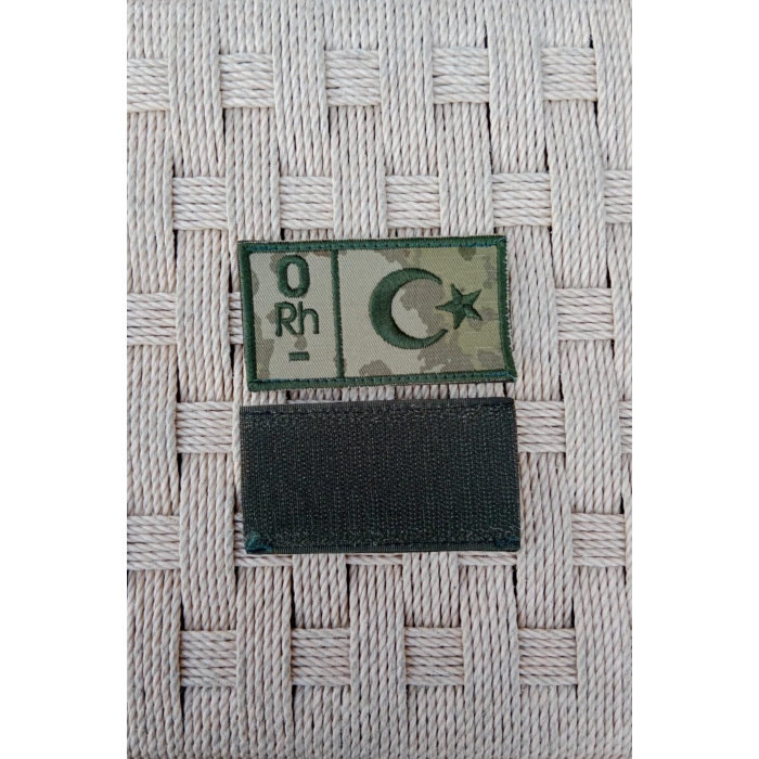 kara kuvvetleri kamuflaj renkli nakis islemeli 0 rh - kan gruplu arma pec patch
