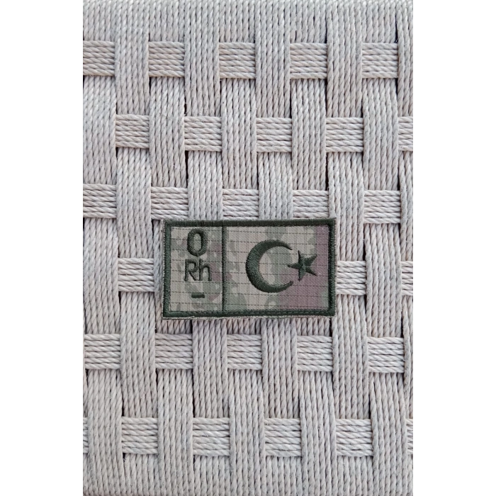 kara kuvvetleri kamuflaj renkli nakis islemeli 0 rh - kan gruplu arma patch pec