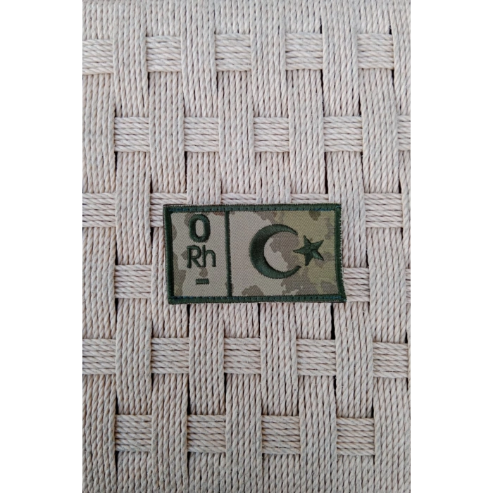 kara kuvvetleri kamuflaj renkli nakis islemeli 0 rh - kan gruplu arma pec patch