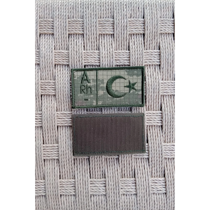 kara kuvvetleri kamuflaj renkli nakis islemeli A rh - kan gruplu pec arma patch