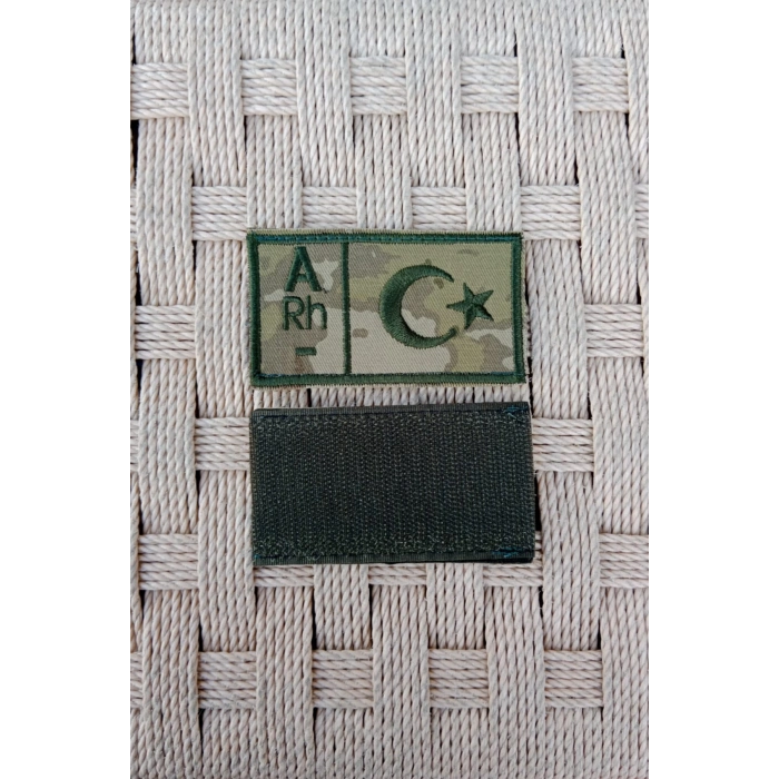 kara kuvvetleri kamuflaj renkli nakis islemeli A rh - kan gruplu pec arma patch
