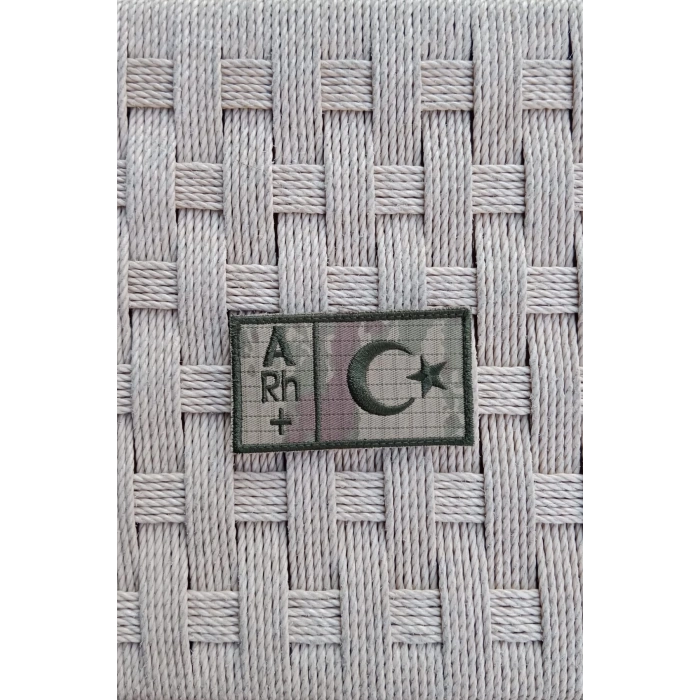 kara kuvvetleri kamuflaj renkli nakis islemeli A rh + kan gruplu arma patch pec