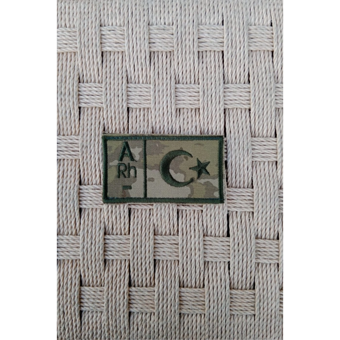 kara kuvvetleri kamuflaj renkli nakis islemeli A rh - kan gruplu pec arma patch