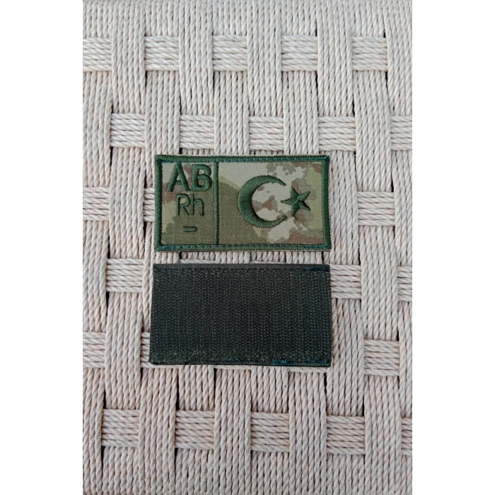 kara kuvvetleri kamuflaj renkli nakis islemeli AB rh - kan gruplu arma pec patch