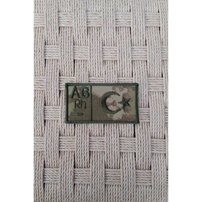 kara kuvvetleri kamuflaj renkli nakis islemeli AB rh - kan gruplu arma pec patch