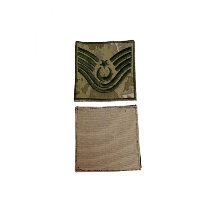 kara kuvvetleri kamuflaj renkli nakis islemeli astsubay kidemli ustcavus kol rutbesi