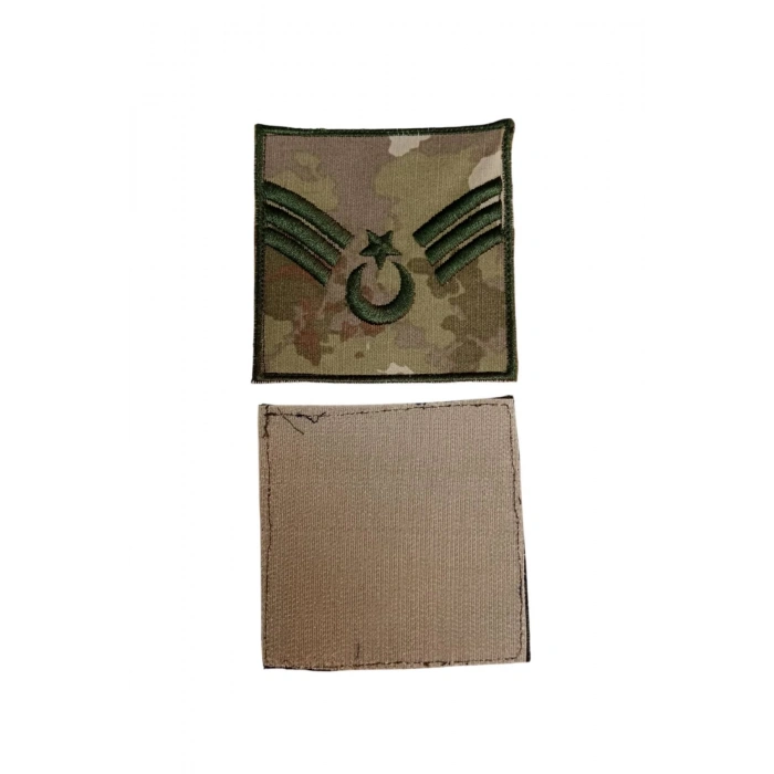 kara kuvvetleri kamuflaj renkli nakis islemeli astsubay kidemlicavus kol rutbesi