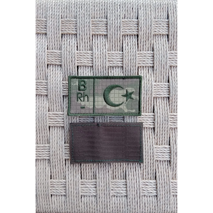 kara kuvvetleri kamuflaj renkli nakis islemeli B rh - kan gruplu arma patch pec