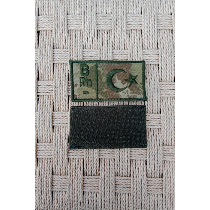 kara kuvvetleri kamuflaj renkli nakis islemeli B rh - kan gruplu arma pec patch