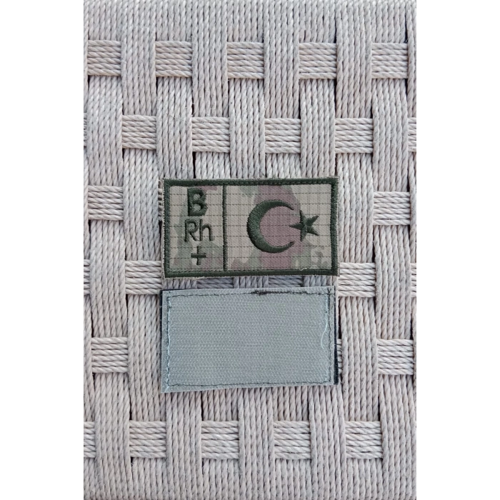 kara kuvvetleri kamuflaj renk nakis islemeli B rh + kan gruplu arma pec patch