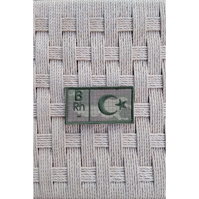 kara kuvvetleri kamuflaj renkli nakis islemeli B rh - kan gruplu arma patch pec