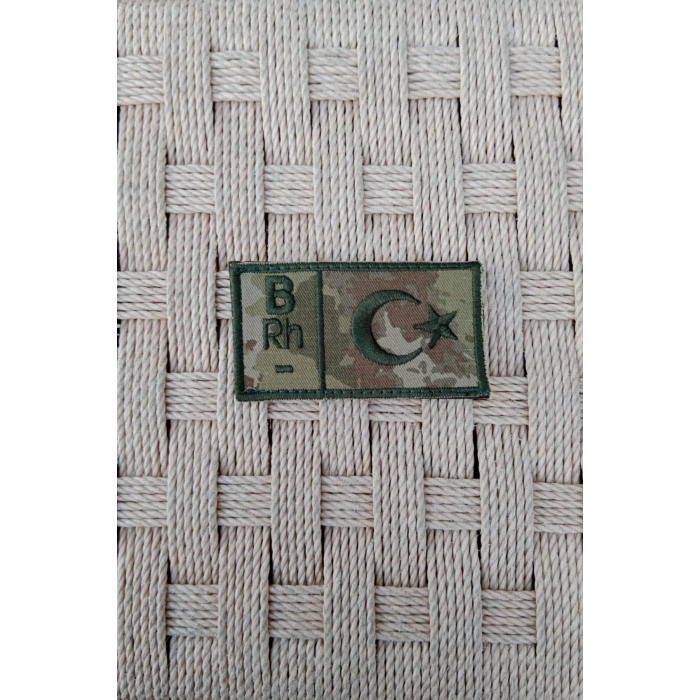 kara kuvvetleri kamuflaj renkli nakis islemeli B rh - kan gruplu arma pec patch