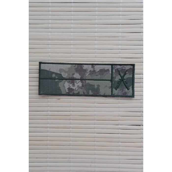 Kara Kuvvetleri Kamuflaj Renkli Soyadi ve Kan Grubu Piyade Nakis isimlik