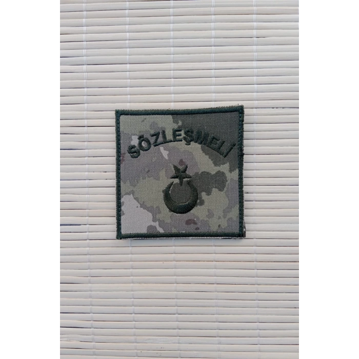 kara kuvvetleri kamuflaj renkli sozlesmeli bez nakis kol rutbe