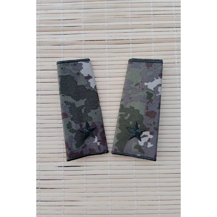 Kara Kuvvetleri Kamuflaj Renkli Tegmen Omuzluk Apolet Rutbe