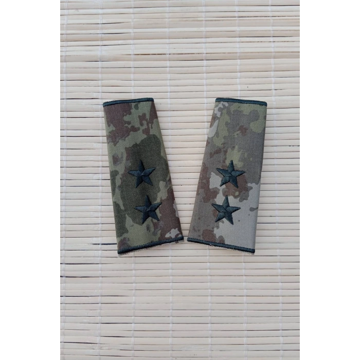 Kara Kuvvetleri Kamuflaj Renkli Ustegmen Omuzluk Apolet Rutbe