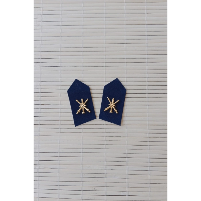 kara kuvvetleri koyu mavi kumas topcu astsubay harici yaka spoleti