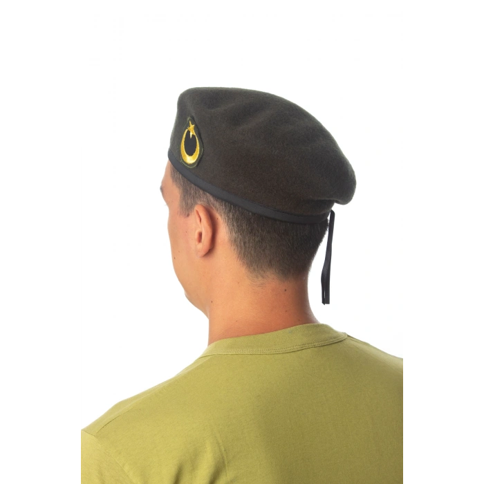 kara kuvvetleri koyu yesil renkli dahili harici seta urbam kasmir astsubay uzman cavus kokartli personel yan kase bere