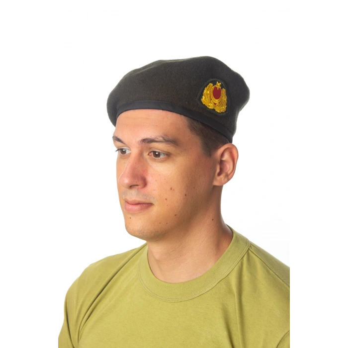 kara kuvvetleri koyu yesil renkli dahili harici seta urbam kasmir kurmay subay kokartli yan kase bere