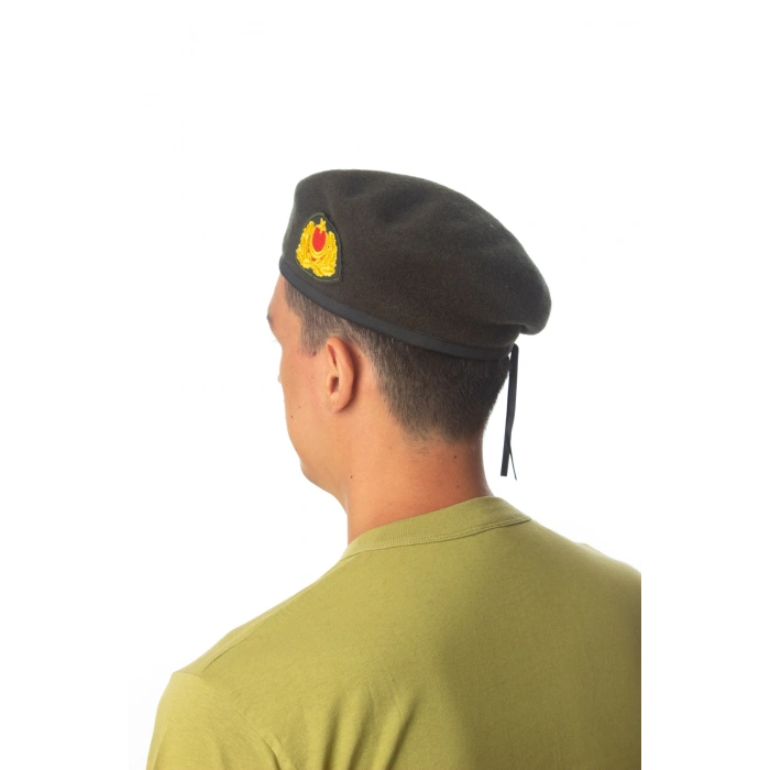 kara kuvvetleri koyu yesil renkli dahili harici seta urbam kasmir kurmay subay kokartli yan kase bere