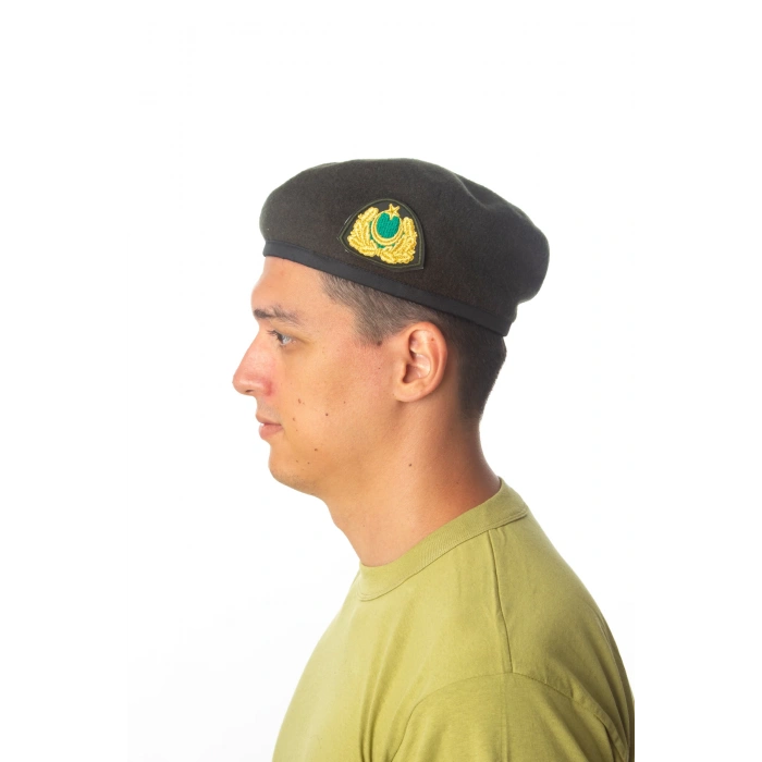 kara kuvvetleri koyu yesil renkli dahili harici seta urbam kasmir subay kokartli koyu yesil piyade yan kase bere