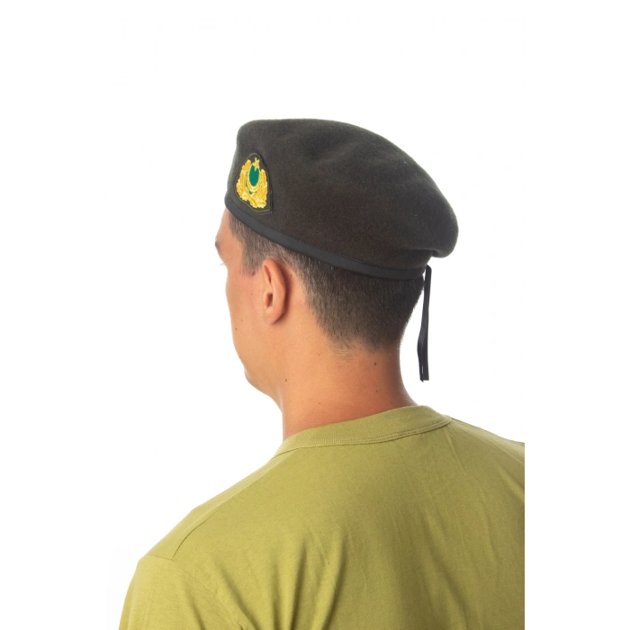 kara kuvvetleri koyu yesil renkli dahili harici seta urbam kasmir subay kokartli koyu yesil piyade yan kase bere