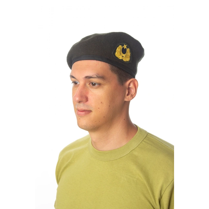 kara kuvvetleri koyu yesil renkli dahili harici seta urbam kasmir subay kokartli topcu yan kase bere