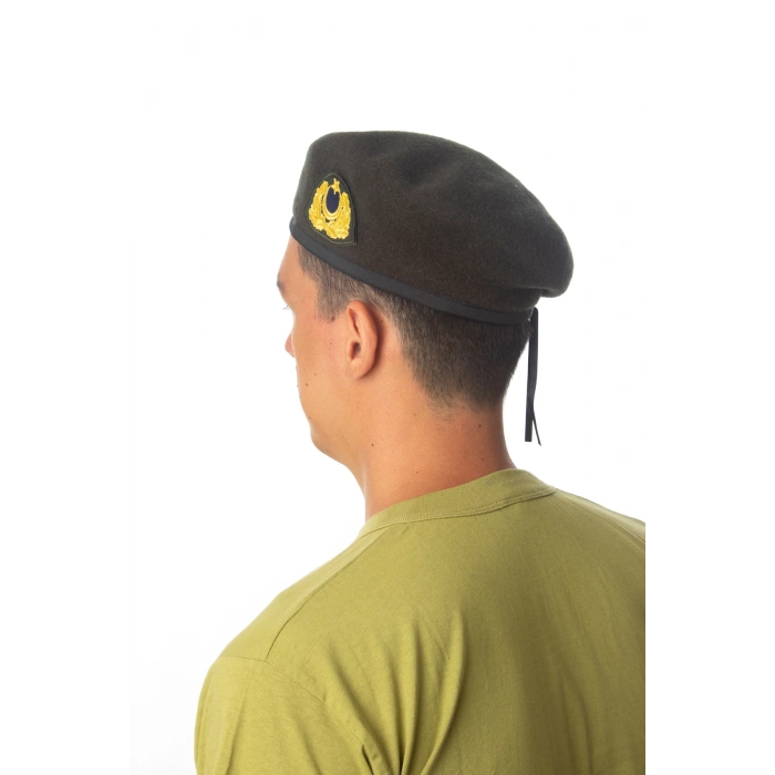 kara kuvvetleri koyu yesil renkli dahili harici seta urbam kasmir subay kokartli topcu yan kase bere