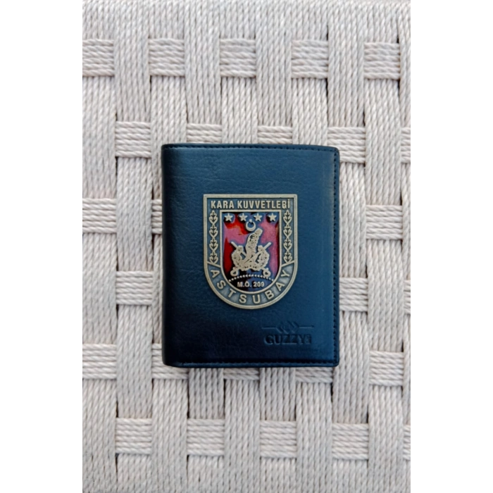 kara kuvvetleri m.o 209 astsubay amblemli ozel tasarim hakiki deri cuzdan