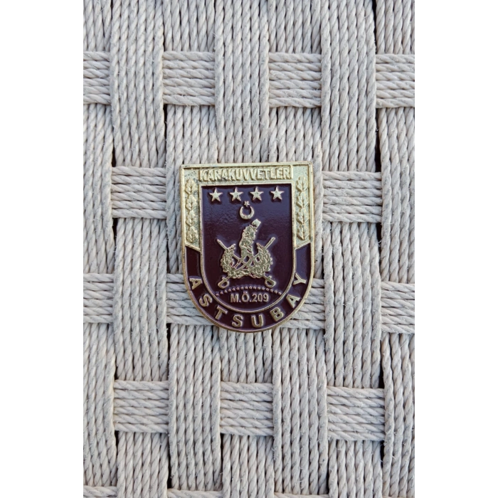 kara kuvvetleri m.o 209 astsubay yazili amblemli ozel tasarim cuzdan rozeti