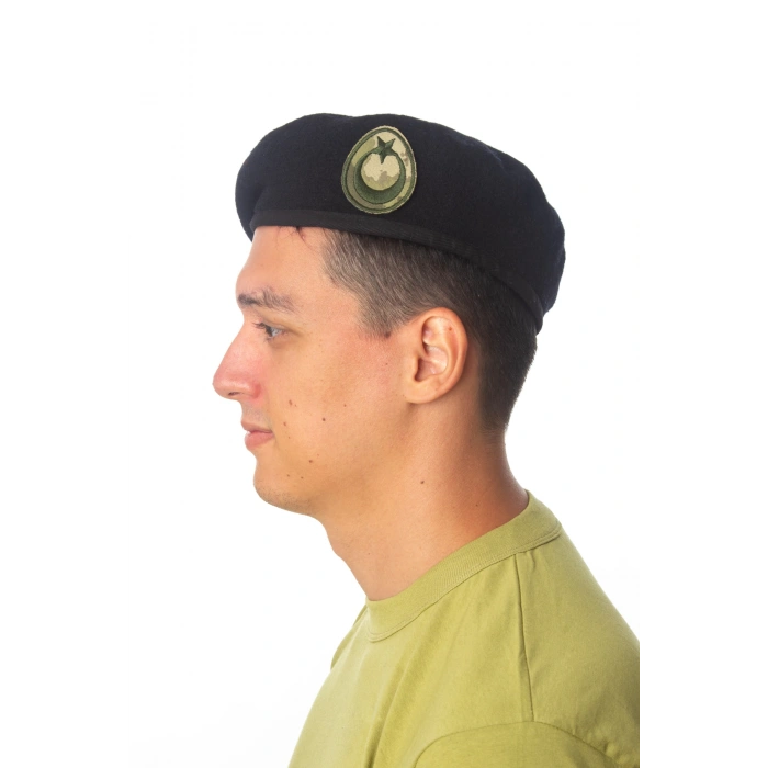 kara kuvvetleri siyah renkli seta urbam kasmir astsubay uzman cavus kokartli yan kase harici bere