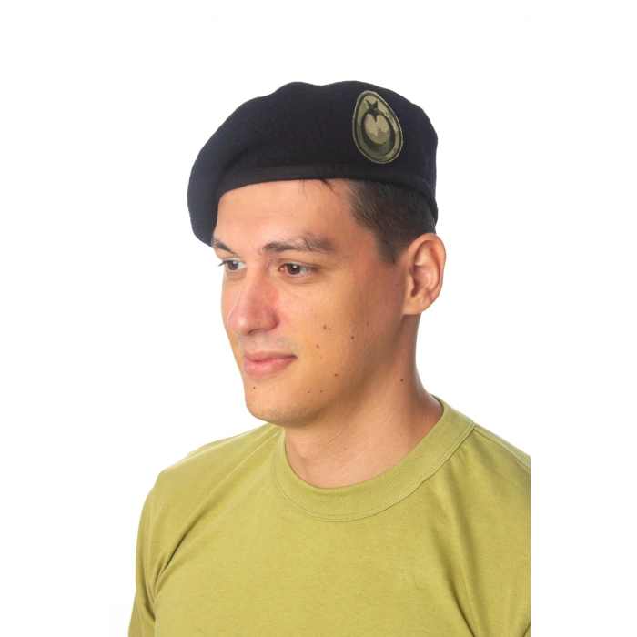 kara kuvvetleri siyah renkli seta urbam kasmir astsubay uzman cavus kokartli yan kase harici bere