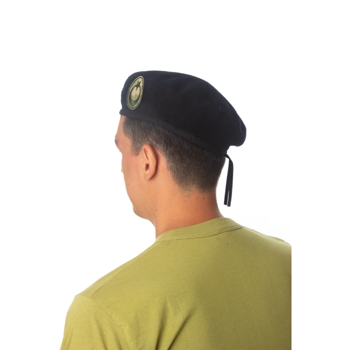 kara kuvvetleri siyah renkli seta urbam kasmir astsubay uzman cavus kokartli yan kase harici bere