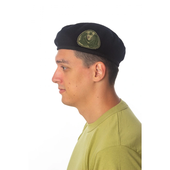 kara kuvvetleri siyah renkli seta urbam kasmir kokartli yan kase harici subay bere